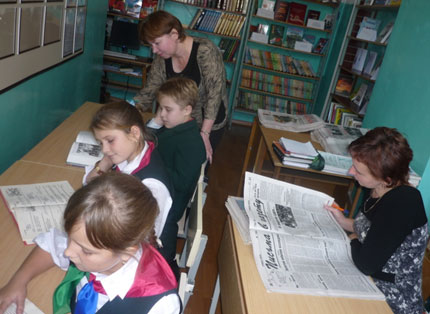 читальный зал школьной библиотеки